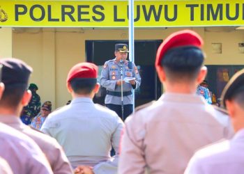 Waka Polres Luwu Timur Gelar Apel Kesiapan Tanggap Darurat Bencana Hidrometeorologi