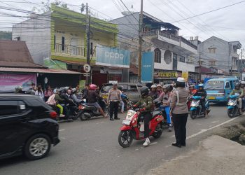 Berikan Rasa Aman dan Nyaman, Personel Polres Tana Toraja Gelar Gatur Pagi