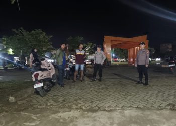 Kapolsek Tempe Polres Wajo Pimpin Patroli Biru di Titik Rawan