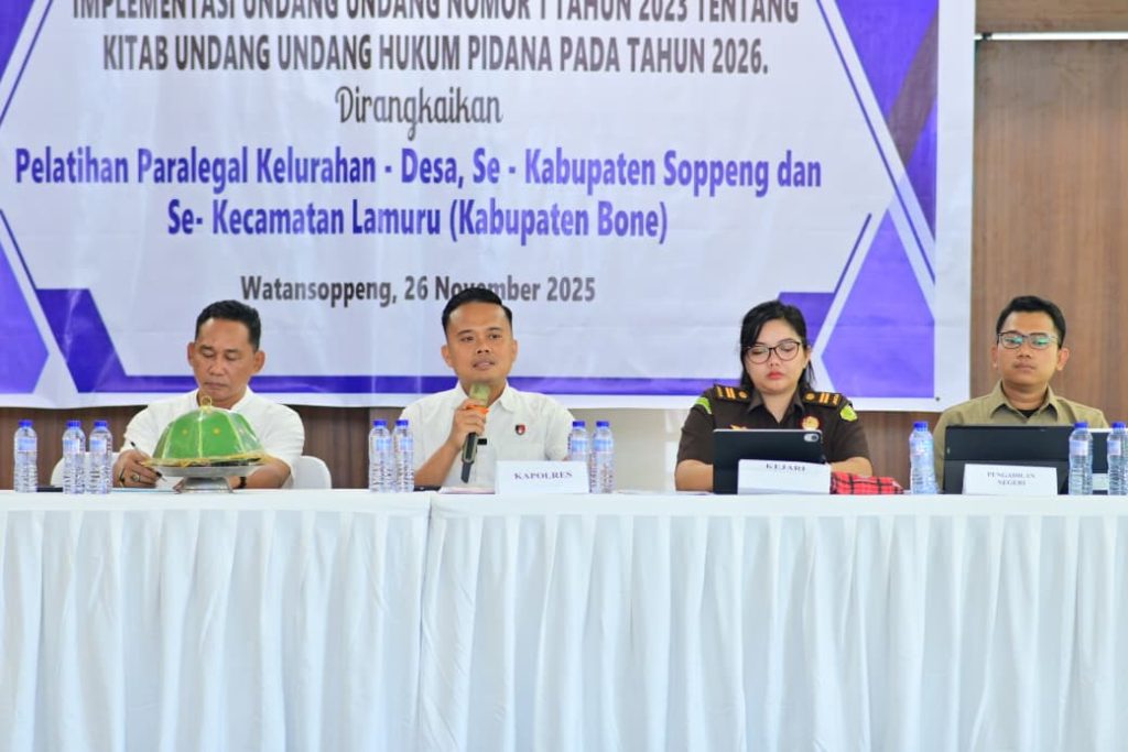 Jadi Narasumber Seminar Implementasi KUHP, Kasat Reskrim Polres Soppeng Sampaikan Paradigma Baru Penegakan Hukum