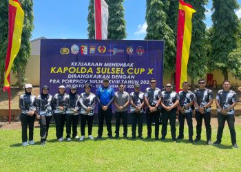 Kapolres Pinrang Ikuti Kejuaraan Menembak Kapolda Sulsel Cup X