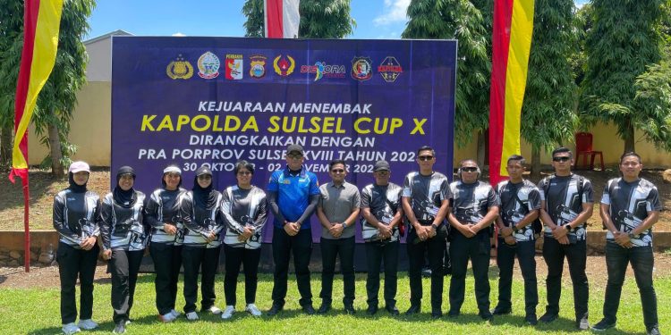 Kapolres Pinrang Ikuti Kejuaraan Menembak Kapolda Sulsel Cup X