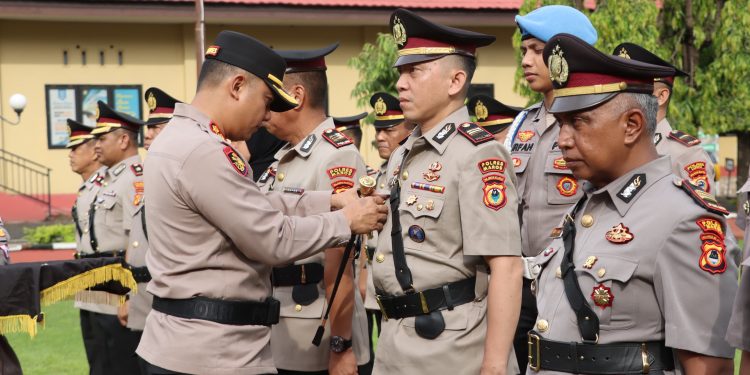 Kapolres Maros Pimpin Sertijab Kabag, Kasat dan Kapolsek