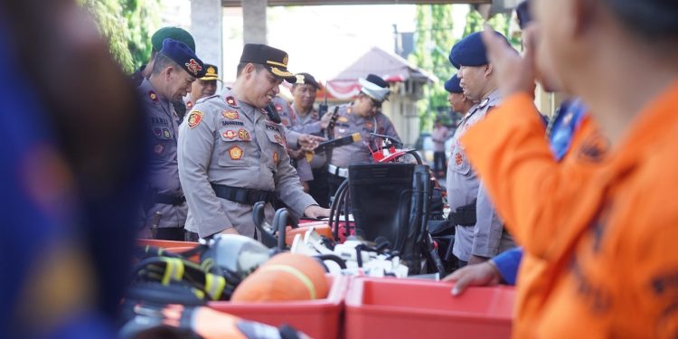 Hadapi Potensi Bencana Alam, Polres Parepare Pegelaran Peralatan SAR Terpadu