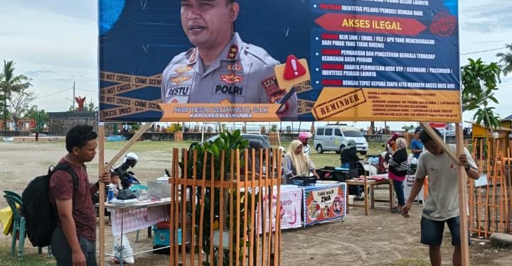 Cegah Penipuan Online, Unit Tipidter Satreskrim Polres Bulukumba Sebar Baliho di Titik Strategis