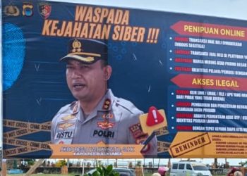 Cegah Penipuan Online, Unit Tipidter Satreskrim Polres Bulukumba Sebar Baliho di Titik Strategis