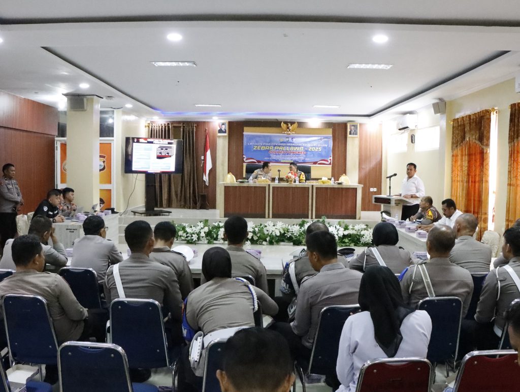 Matangkan Kesiapan Personel, Polres Pangkep Gelar Latpra Ops Zebra Pallawa 2025
