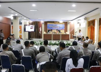 Matangkan Kesiapan Personel, Polres Pangkep Gelar Latpra Ops Zebra Pallawa 2025