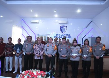 Wadir Lantas Polda Sulsel dan PJU Terima Tim Kemenkeu RI Dalam Rangka Monev Pengelolaan PNBP dan OPN 