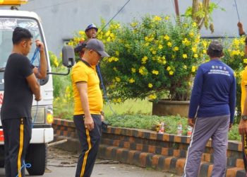 Polres Luwu dan Dinas PJU Tebang Pohon Untuk Menjaga Keselamatan Masyarakat