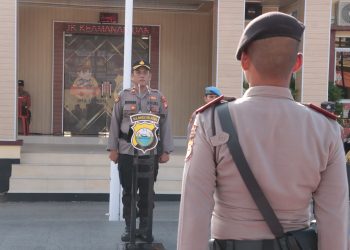 Wakapolres Sidrap Pimpin Upacara Penerimaan Siswa Latja SPN Polda Sulsel