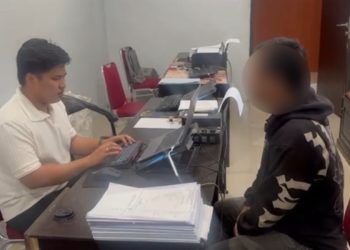 Satreskrim Polres Maros Periksa Pengendara Yang Mengamuk Saat Diberhentikan Polantas