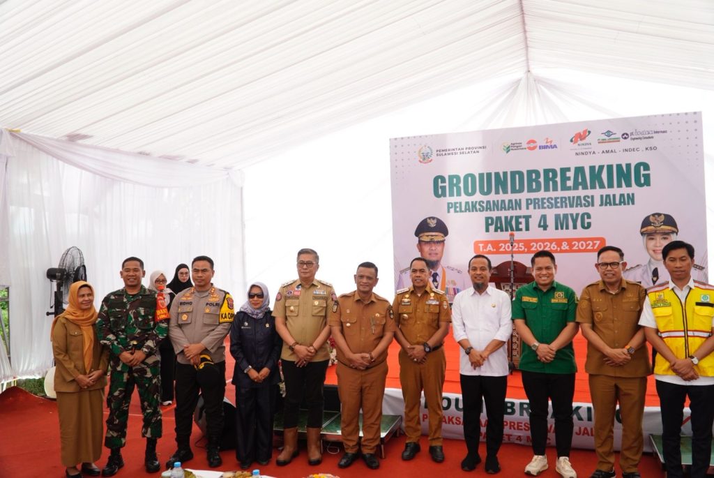 Kapolres Wajo Hadiri Peletakan Batu Pertama Preservasi Jalan Provinsi Sulsel