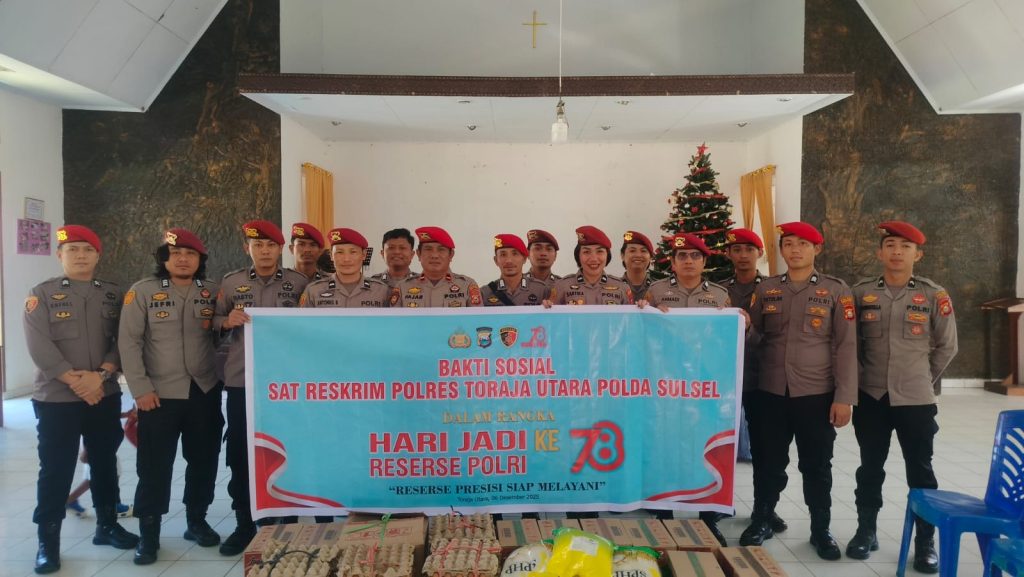 Sambut HUT Reserse Polri ke-78, Sat Reskrim Polres Toraja Utara Gelar Bakti Sosial di Panti Asuhan