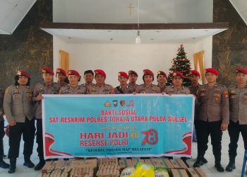 Sambut HUT Reserse Polri ke-78, Sat Reskrim Polres Toraja Utara Gelar Bakti Sosial di Panti Asuhan