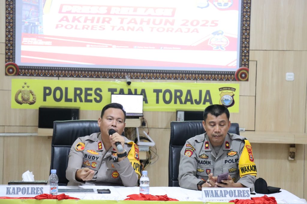 Kapolres Tator Rilis Akhir Tahun, Penyelesaian Perkara Meningkat dan Penipuan Jadi Kejahatan Terbanyak