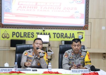 Kapolres Tator Rilis Akhir Tahun, Penyelesaian Perkara Meningkat dan Penipuan Jadi Kejahatan Terbanyak