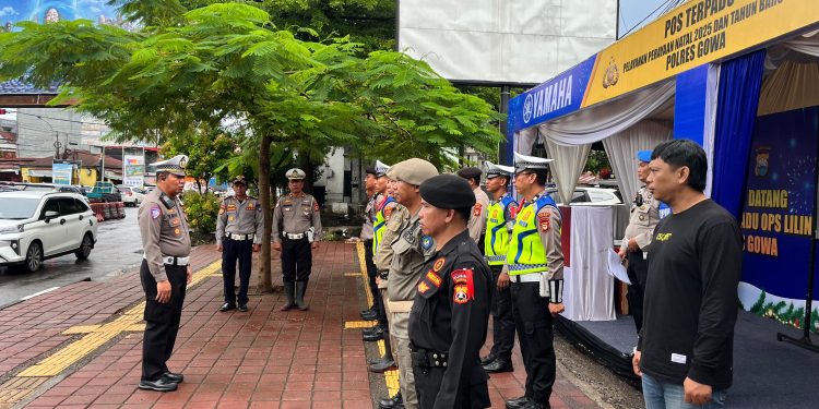 Polres Gowa dan Instansi Terkait Gelar Apel Kesiapan Pos Terpadu, Siap Beri Pelayanan Nataru