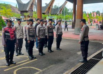 Polsek Mengkendek Siagakan Personel Pada Event Mapongka Trial Run 10K