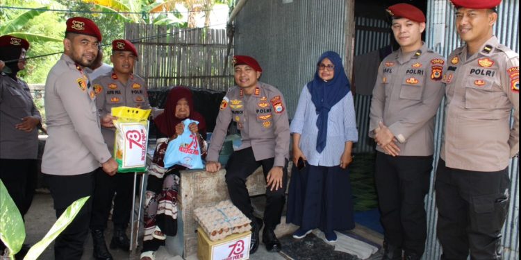 Dalam Rangka HUT Reserse ke-78, Sat Reskrim dan Satres Narkoba Bantu Warga Prasejahtera