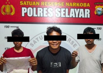 Satres Narkoba Polres Selayar Ungkap Kasus Narkotika, 3 Pelaku dan 165 Gram Sabu Diamankan