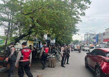 Personel Sat Samapta Polrestabes Makassar Gencar Patroli di Siang Hari