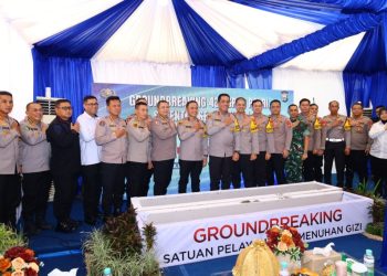 Kapolrestabes Makassar Dampingi Kapolda Sulsel Melakukan Groundbreaking SPPG Polri