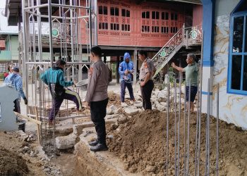 Kapolsek Maniangpajo Hadiri Peletakan Batu Pertama Pembangunan Masjid Miftahul Khaer