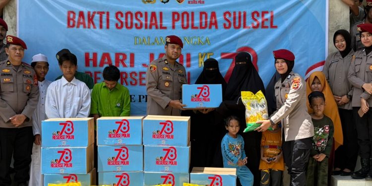 Peringati HUT Reserse Polri ke-78, Sat Reskrim Polres Wajo Gelar Bakti Sosial