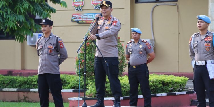 Kapolres Maros Atensi Jajaran Pedomani Aturan Baru KUHAP dan KUHP