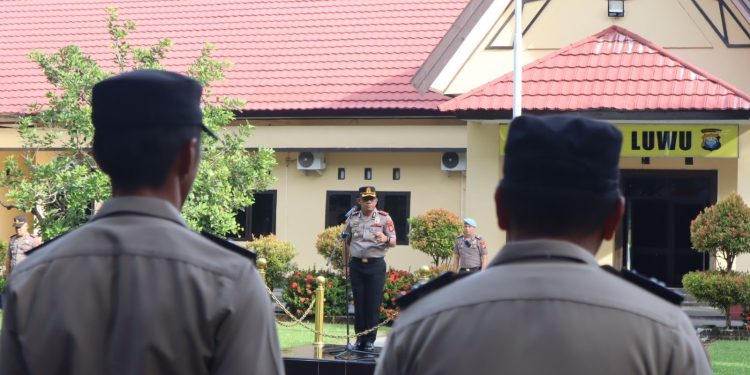 Pimpin Apel di Awal Tahun, Kapolres Luwu Tegaskan Soliditas dan Profesionalisme Personel