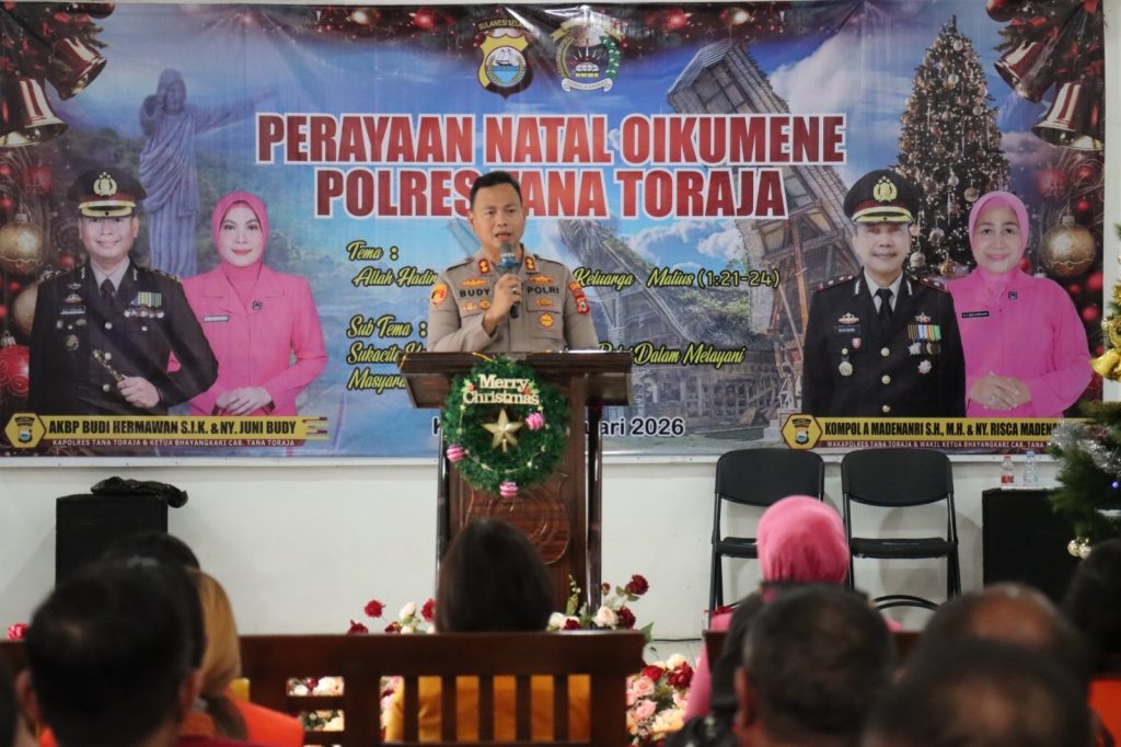 Polres Tana Toraja Gelar Natal Oikumene 2025, Wujudkan Pelayanan Terbaik Bagi Masyarakat