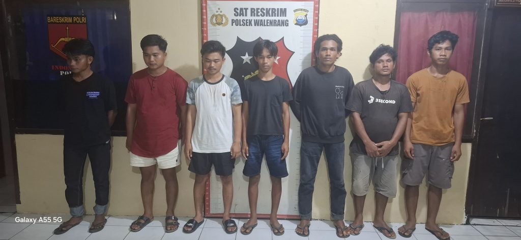 Respon Cepat, Personel Polres Luwu Amankan 7 Pelaku Penganiayaan dan Perusakan Mobil