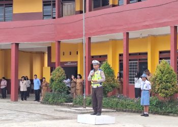 Ops Keselamatan Pallawa 2026, Sat Lantas Polres Tana Toraja Edukasi Pelajar Lewat Police Goes To School