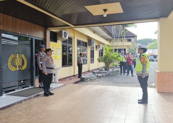 Waka Polres Pinrang Pimpin Apel Gelar Pasukan Operasi Keselamatan Pallawa 2026