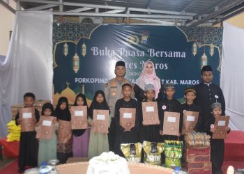 Kapolres Maros bersama Ketua Bhayangkari Buka Puasa Bersama Masyarakat dan Anak Panti
