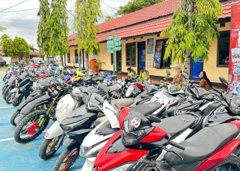 Personel Satlantas Polres Luwu Amankan 52 Motor Yang Diduga Terlibat Balap Liar
