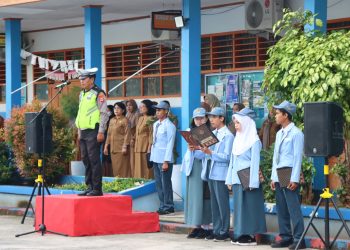 Satlantas Polres Palopo Beri Sosialisasi ke Pelajar di Hari ke-8 Ops Keselamatan Pallawa 2026
