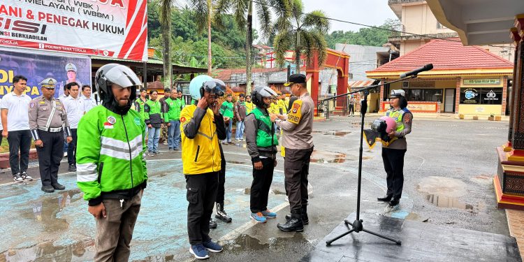Apel Ojol Kamtibmas Digelar Serentak, Kapolres Tana Toraja Ajak Jadi Mitra Polri
