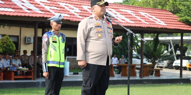 Perkuat Sinergitas, Kapolres Jeneponto Gelar Apel Dengan Ojol