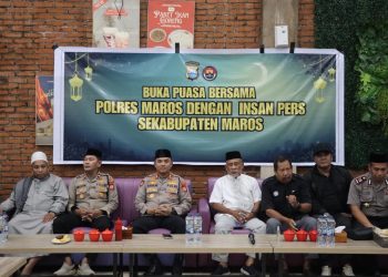 Pererat Hubungan Antara Polri dan Media, Polres Maros Gelar Buka Puasa Bersama
