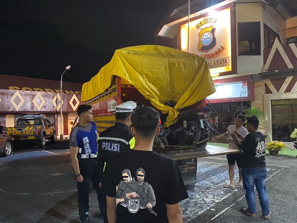 Satlantas Polres Soppeng Gerebek Balap Liar di Ganra, 27 Motor Diamankan