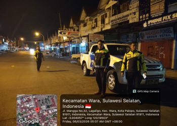 Personel Satlantas Polres Palopo Gelar Patroli Antisipasi Balap Liar