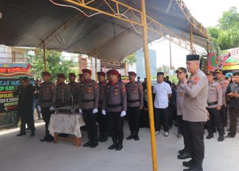 Polres Pinrang Gelar Upacara Pemakaman Secara Kedinasan  Untuk Alm AKP Nawir Eming