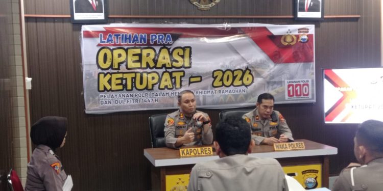 Matangkan Kesiapan Jelang Mudik dan Idul Fitri, Kapolres Parepare Pimpin Lat Pra Ops Ketupat