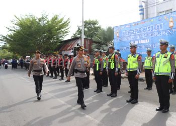 Kapolres Palopo Pimpin Apel Gelar Pasukan Ops Ketupat Dalam Rangka Arus Mudik dan Balik Lebaran