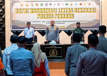 Kapolres Pinrang Pimpin Rapat Koordinasi Lintas Sektoral