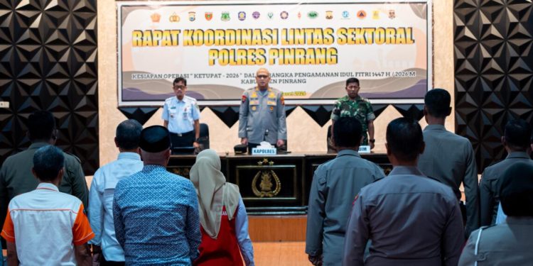 Kapolres Pinrang Pimpin Rapat Koordinasi Lintas Sektoral