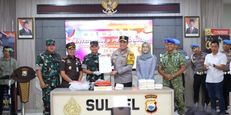 Kapolda Sulsel bersama Forkopimda Musnahkan 25 Kg Kokain