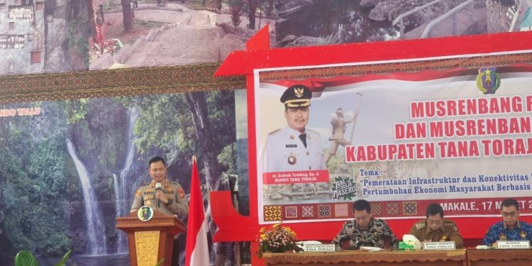 Kapolres Tana Toraja Sosialisasikan Layanan 110 Pada Musrenbang RKPD